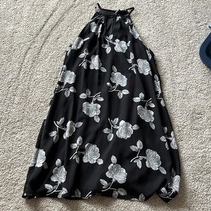 Black floral dress